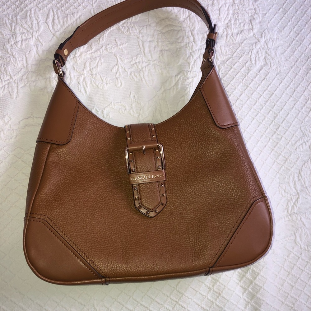 Michael Kors purse, leather, brown